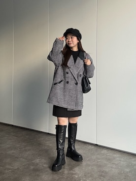 「アイテム（キャスケット）」を使った、まりんさん（レディース・148cm・20代）の秋コーディネート