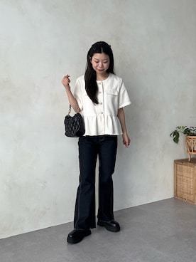 「アイテム（ブーツ）」を使った、まりんさん（レディース・148cm）の夏コーディネート