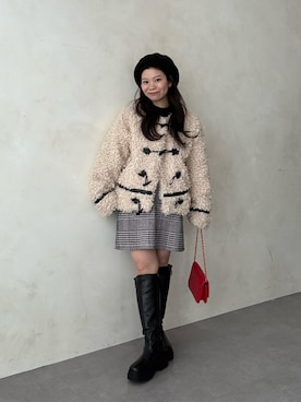 「アイテム（ブルゾン）」を使った、まりんさん（レディース・148cm）の冬コーディネート