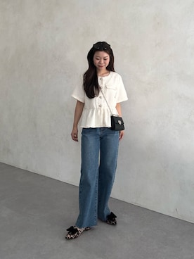 「prose verse（プロズヴェール）のアイテム（ジャケット/アウター）」を使った、まりんさん（レディース・148cm）の夏コーディネート