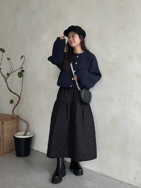 「アイテム（キャスケット）」を使った、まりんさん（レディース・148cm・20代）の秋コーディネート