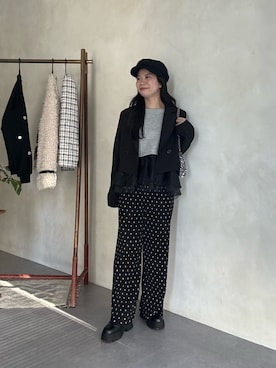 「アイテム（テーラードジャケット）」を使った、まりんさん（レディース・148cm）の秋コーディネート