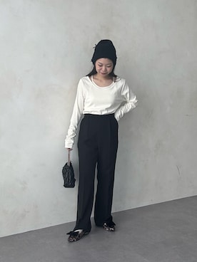 「アイテム（ニットキャップ/ビーニー）」を使った、まりんさん（レディース・148cm）の夏コーディネート
