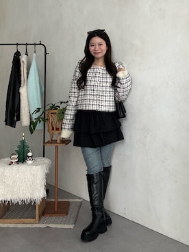 「アイテム（その他アウター）」を使った、まりんさん（レディース・148cm・20代）の冬コーディネート