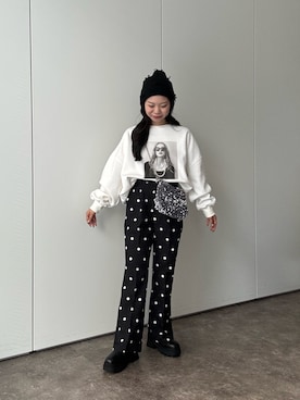 「アイテム（スウェット）」を使った、まりんさん（レディース・148cm）の夏コーディネート