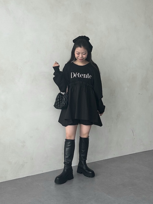 セール】フリルギャザーロゴペプラムスウェット（スウェット）｜prose