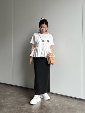 「アイテム（スカート）」を使った、まりんさん（レディース・148cm）の夏コーディネート