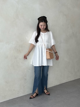「prose verse（プロズヴェール）のアイテム」を使った、まりんさん（骨格ウェーブ・レディース・148cm）の夏コーディネート