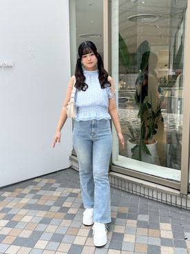 「one after another NICE CLAUP（ワンアフターアナザーナイスクラップ）のアイテム」を使った、まりんさん（レディース・163cm）の夏コーディネート