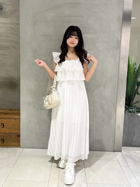 「大人カジュアルコーデ」｜「アイテム（スニーカー）」を使った、まりんさん（レディース・163cm）の夏コーディネート