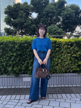 「アイテム（カチューシャ）」を使った、MEIさん（レディース・154cm）の夏コーディネート