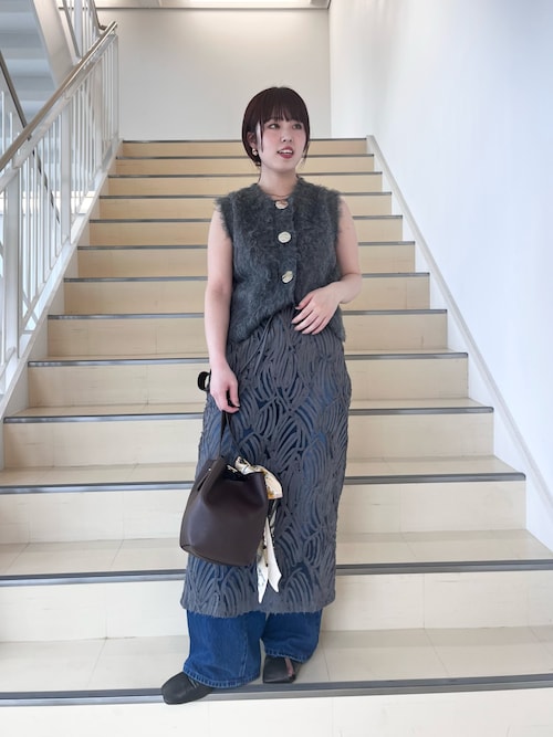 セール】《セットアップ対応》チュール刺繍タイトスカート（スカート