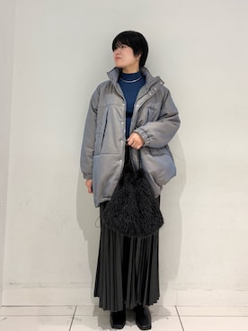 「アイテム（ダウンジャケット/コート）」を使った、aikaさん（レディース・162cm）の秋コーディネート
