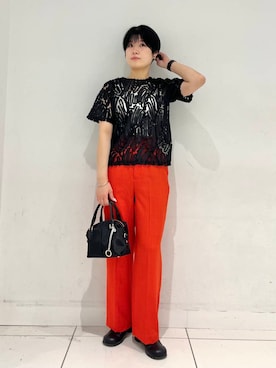 「アイテム（スリッポン）」を使った、aikaさん（レディース・161cm）の夏コーディネート