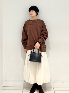 「アイテム（スウェット）」を使った、aikaさん（レディース・162cm）の秋コーディネート