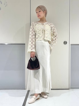 「SMELLY（スメリー）のアイテム（ピアス（両耳用））」を使った、aikaさん（レディース・161cm）の秋コーディネート