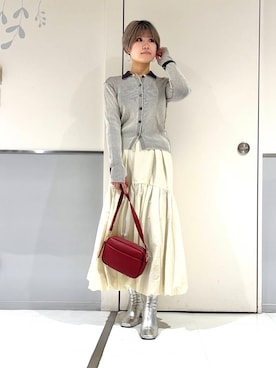 「アイテム（ブーツ、シルバー系）」を使った、aikaさん（レディース・161cm）の冬コーディネート