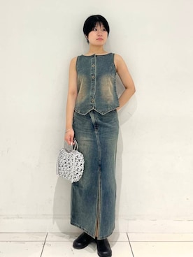 「アイテム（スリッポン）」を使った、aikaさん（レディース・161cm）の夏コーディネート