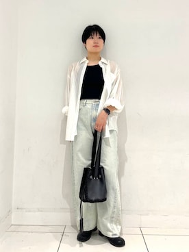「アイテム（スリッポン）」を使った、aikaさん（レディース・161cm）の夏コーディネート