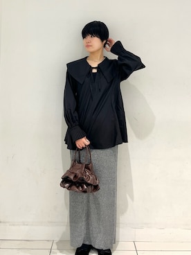 「アイテム（バレエシューズ）」を使った、aikaさん（レディース・162cm）の秋コーディネート