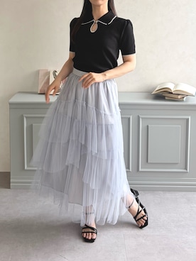 「31 Sons de mode（トランテアン　ソン　ドゥ　モード）のアイテム」を使った、31Sonsdemode ECさん（レディース・160cm）の夏コーディネート