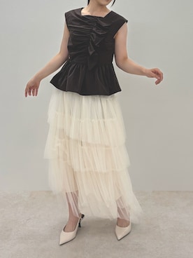 「31 Sons de mode（トランテアン　ソン　ドゥ　モード）のアイテム」を使った、31Sonsdemode ECさん（レディース・160cm）の夏コーディネート