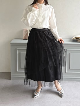 「31 Sons de mode（トランテアン　ソン　ドゥ　モード）のアイテム」を使った、31Sonsdemode ECさん（レディース・160cm）の夏コーディネート