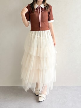 「31 Sons de mode（トランテアン　ソン　ドゥ　モード）のアイテム」を使った、31Sonsdemode ECさん（レディース・157cm）の夏コーディネート