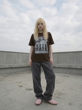 「Levi's（リーバイス）のアイテム（パンツ）」を使った、lucyinrecordさん（レディース・161cm）の夏コーディネート