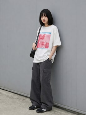 「adidas（アディダス）のサンバ OG / SAMBA OG / アディダスオリジナルス adidas Originals スニーカー（スニーカー、ブラック系）」を使った、lucyinrecordさん（レディース・161cm）の夏コーディネート