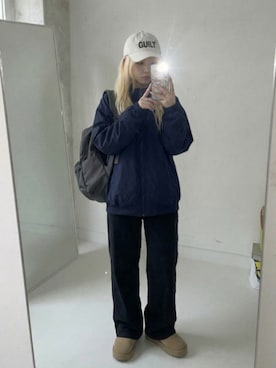 「LUCY IN RECORDのアイテム（キャップ、ブラウン系）」を使った、lucyinrecordさん（レディース・161cm）の春コーディネート