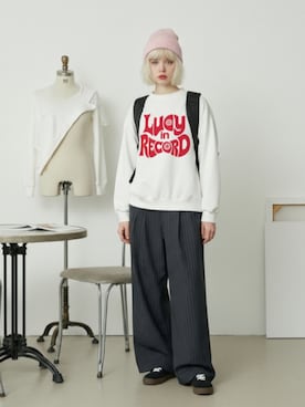 「アイテム（スウェット）」を使った、lucyinrecordさん（レディース・161cm）の秋コーディネート