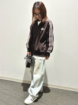 「アイテム（ジャージ）」を使った、Mさん（レディース・153cm）の春コーディネート