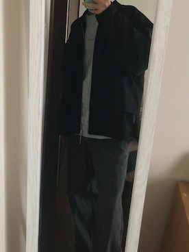 「WYM LIDNM（ウィム バイ リドム）のアイテム（スウェット）」を使った、Shotaさん（メンズ・168cm）の春コーディネート