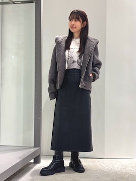 「アイテム（ブルゾン）」を使った、Toyotaさん（レディース・153cm）の秋コーディネート