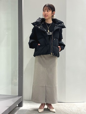 「アイテム（ダウンジャケット/コート）」を使った、Toyotaさん（レディース・153cm）の秋コーディネート