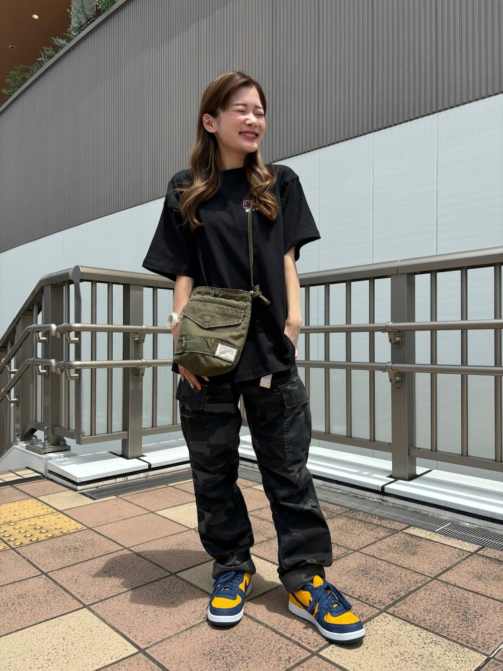 CHERRYQUIRI 迷彩柄カーゴパンツ グレー CHERRYQUIRI 迷彩柄カーゴパンツ グレー
