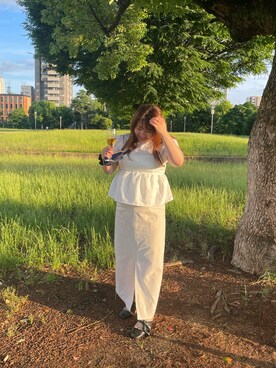 「Cla STEllaR（クラステラ）のアイテム」を使った、ayaka.さん（レディース・154cm）の夏コーディネート