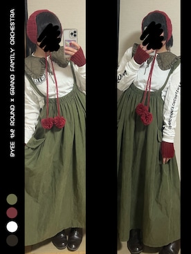 「バンTコーデ」｜まろ*さん（レディース・157cm）の春コーディネート