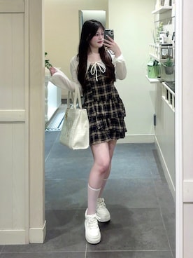 「ミニスカート」｜リンさん（レディース・155cm・20代）の夏コーディネート