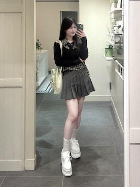 「韓国コーデ」｜リンさん（レディース・155cm）の秋コーディネート