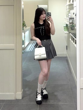 「ミニスカート」｜リンさん（レディース・155cm・20代）の夏コーディネート