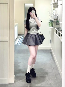「OLIVE des OLIVE（オリーブデオリーブ）のアイテム」を使った、リンさん（レディース・155cm）の春コーディネート