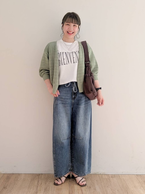 45R カーディガン　カシュクール LOWRYS FARM カーディガン スカシカシュクールカーディガン 324454