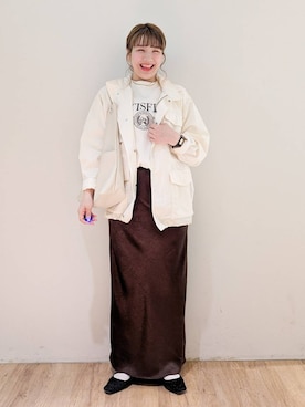 「アイテム（バレエシューズ）」を使った、eriiiii36さん（レディース・169cm）の春コーディネート