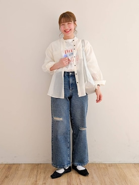 「アイテム（バレエシューズ）」を使った、eriiiii36さん（レディース・169cm）の春コーディネート