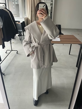 「アイテム（その他アウター）」を使った、Kanna_Kさん（レディース・157cm）の秋コーディネート