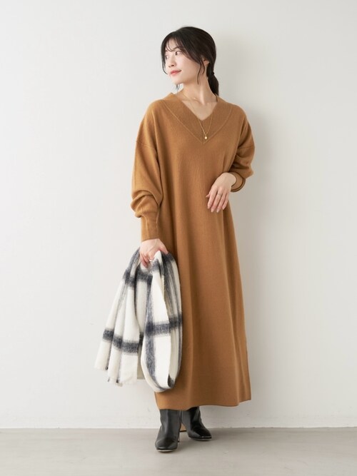 MICA&DEAL（マイカ＆ディール）の「ボイルウールVネックニット 