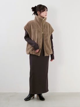 「アイテム（その他アウター）」を使った、Kanna_Kさん（レディース・157cm）の秋コーディネート