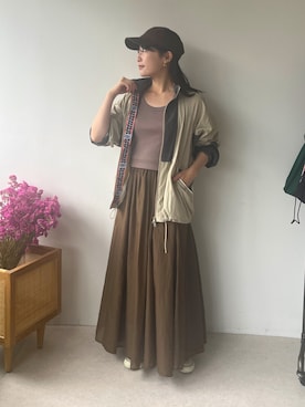 「MICA&DEAL（マイカ＆ディール）のアイテム」を使った、Kanna_Kさん（レディース・157cm）の夏コーディネート